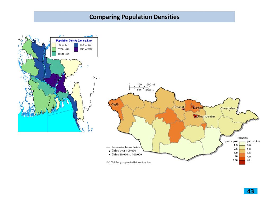 Comparing Population Densities