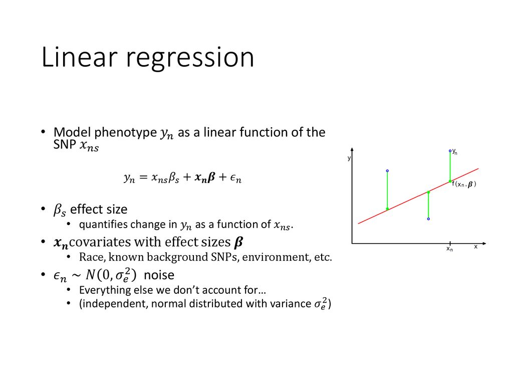 Qtl Mapping 1 Linear Regression For Gwas Statistical Testing Ppt Download
