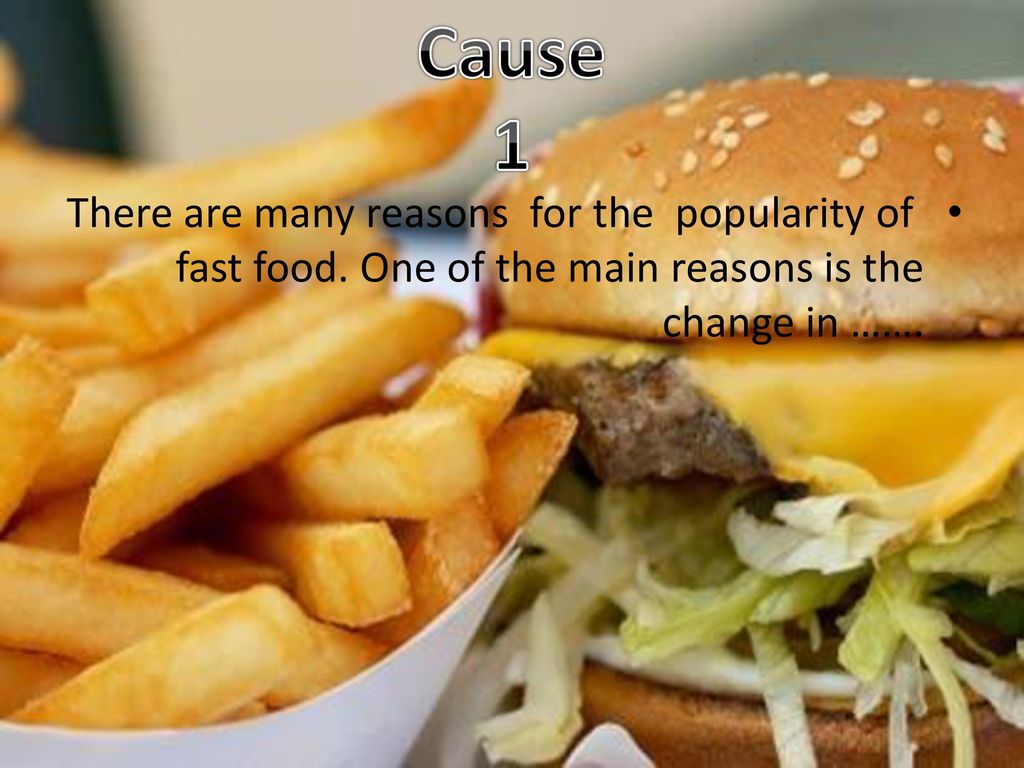 reasons for the popularity of fast food