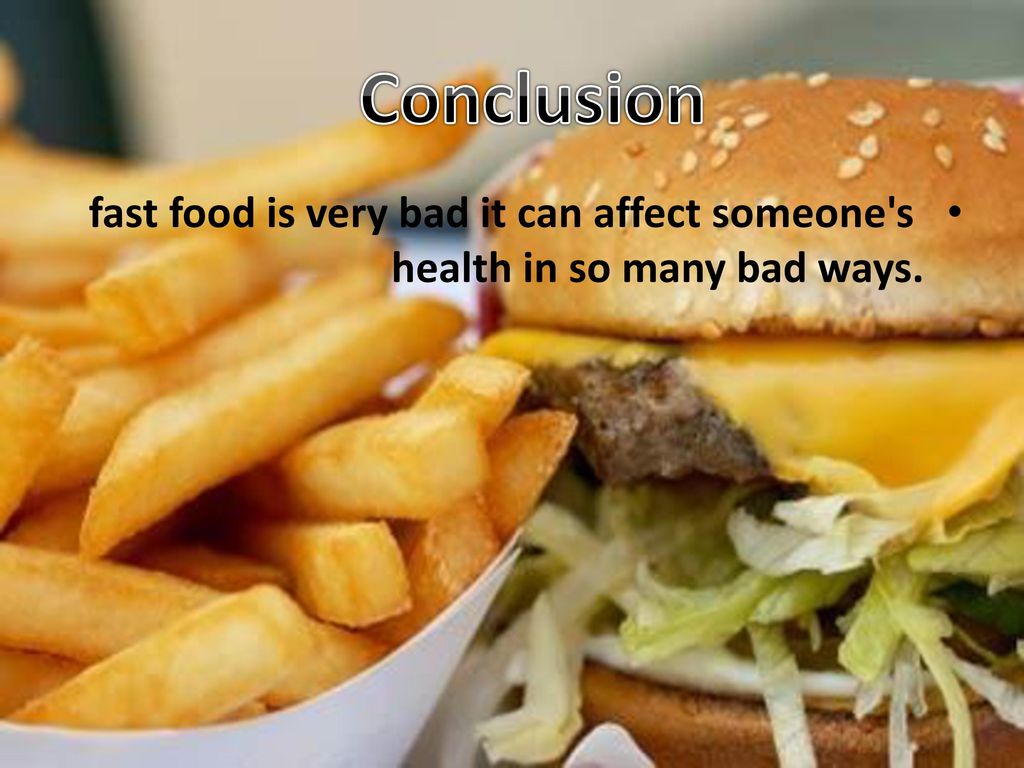 conclusion of fast food