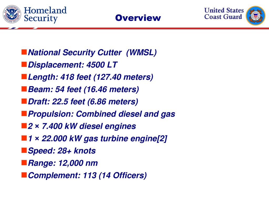 USCGC WAESCHE (WMSL 751) Capabilities and Limitations. - ppt download