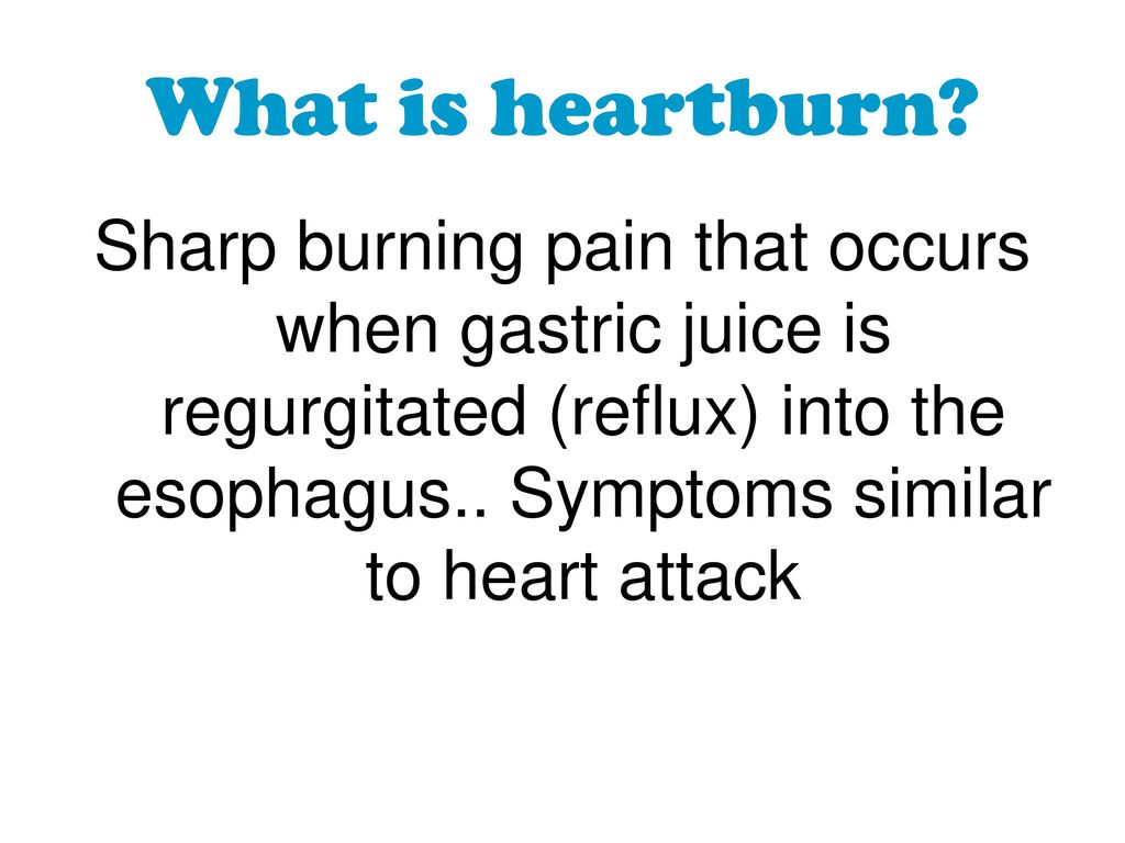 What is heartburn.