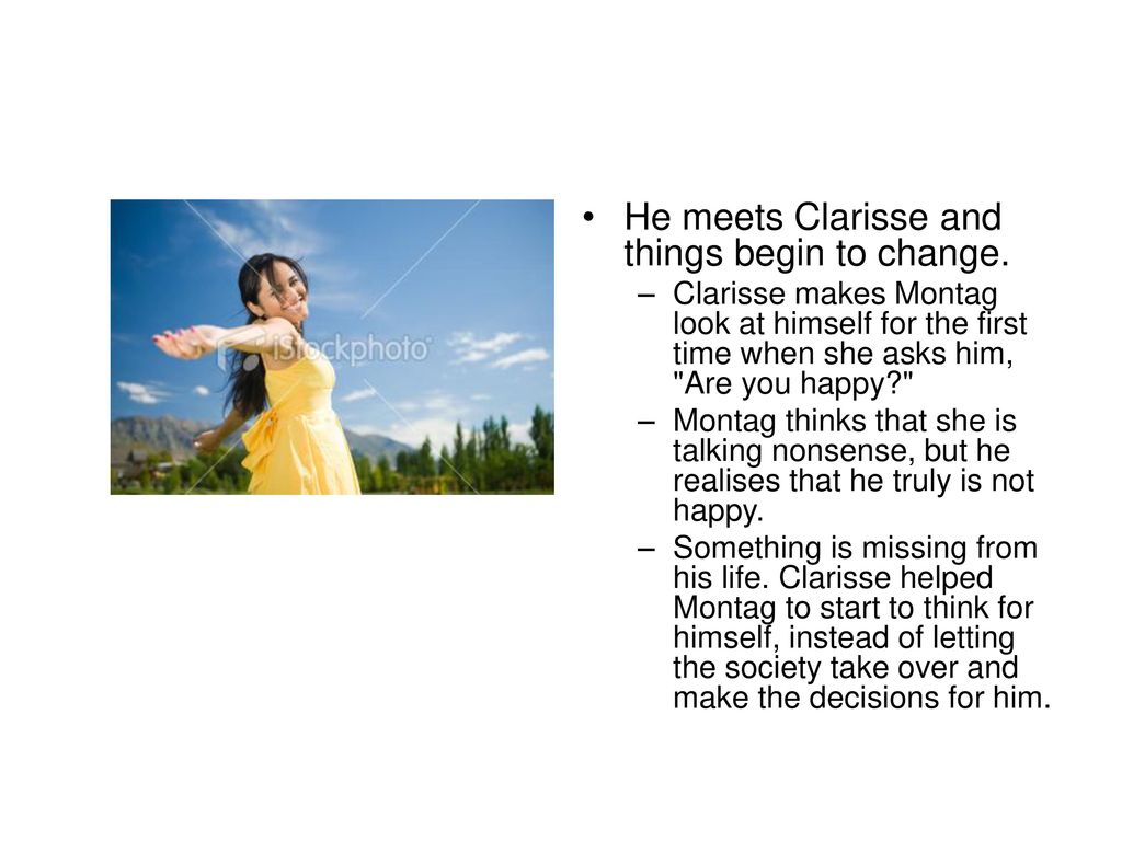 how did clarisse change montag