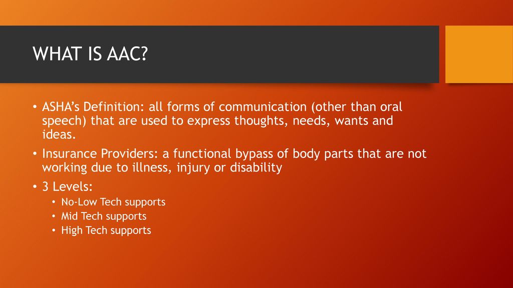 GETTING STARTED WITH AAC ppt download