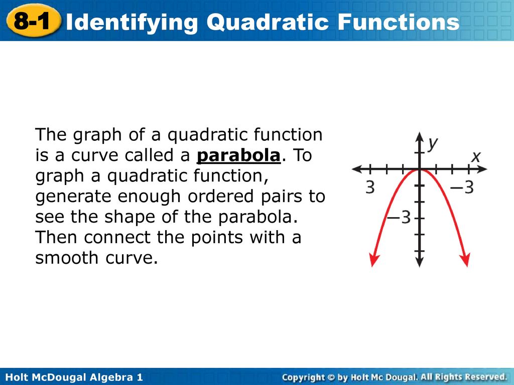 Identifying Quadratic Functions ppt download