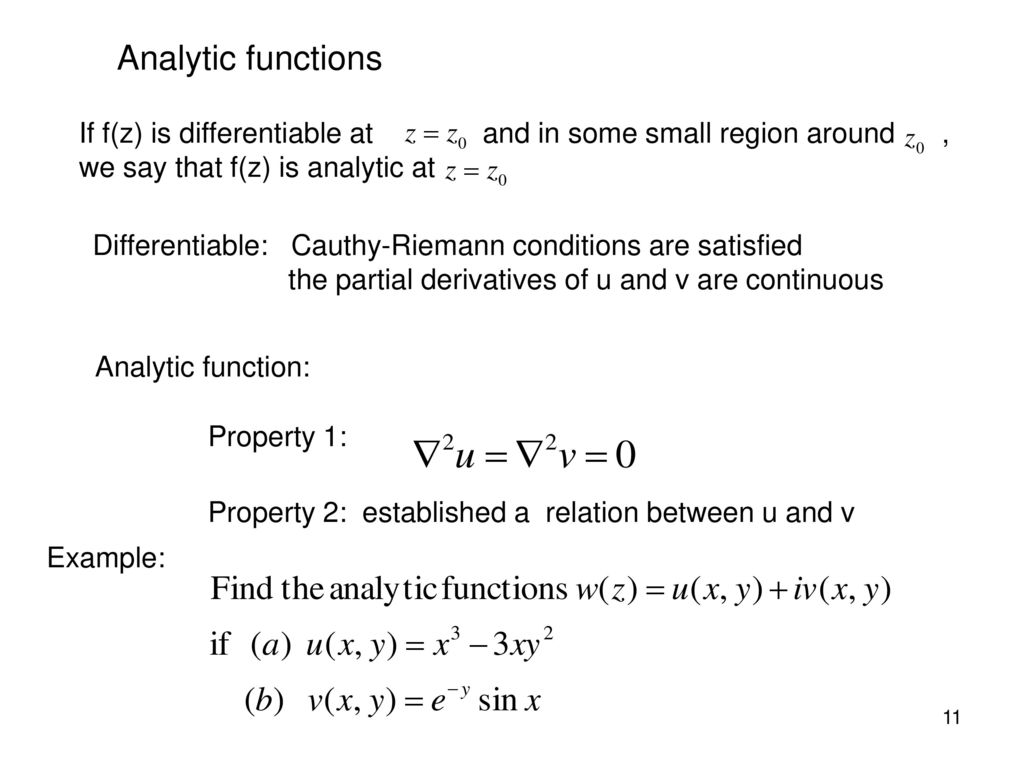 1 Functions Of A Complex Variables I Ppt Download