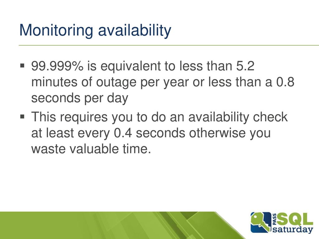 Monitoring availability