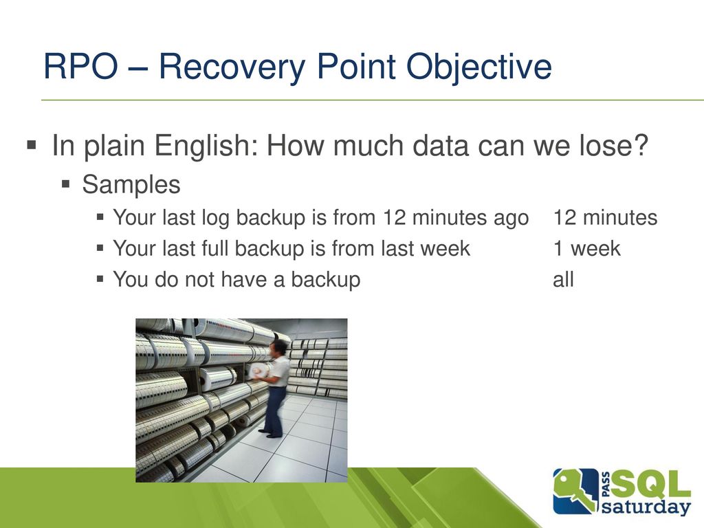 RPO – Recovery Point Objective