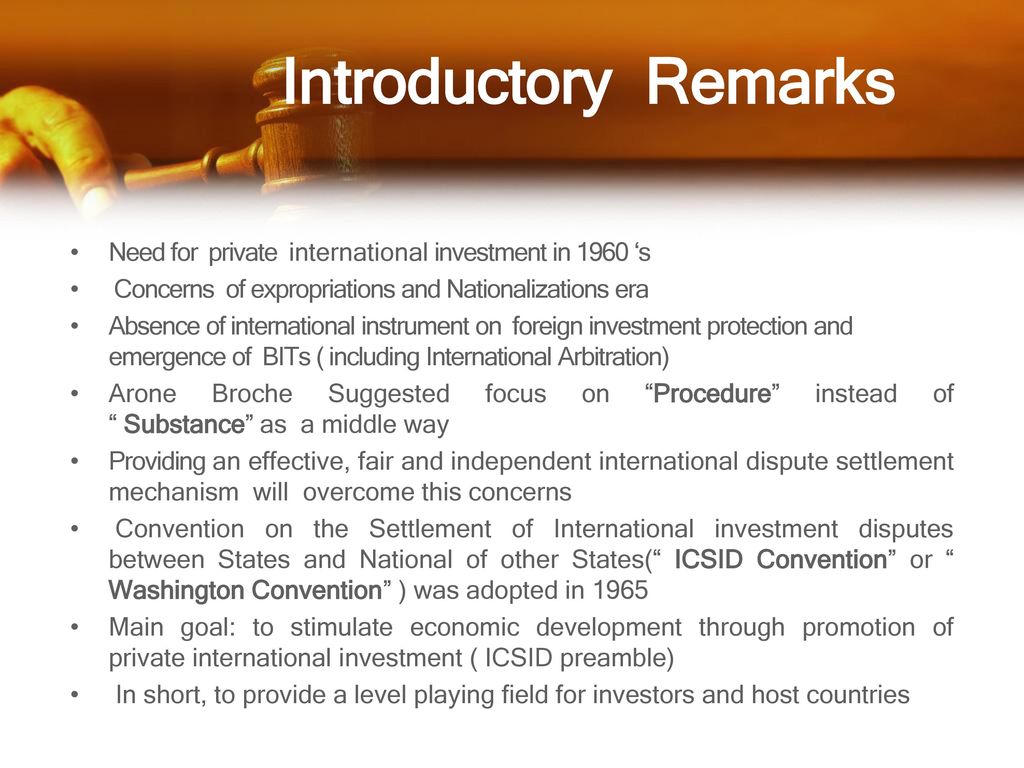 ICSID Convention; Main Features and Possible Reforms - ppt download
