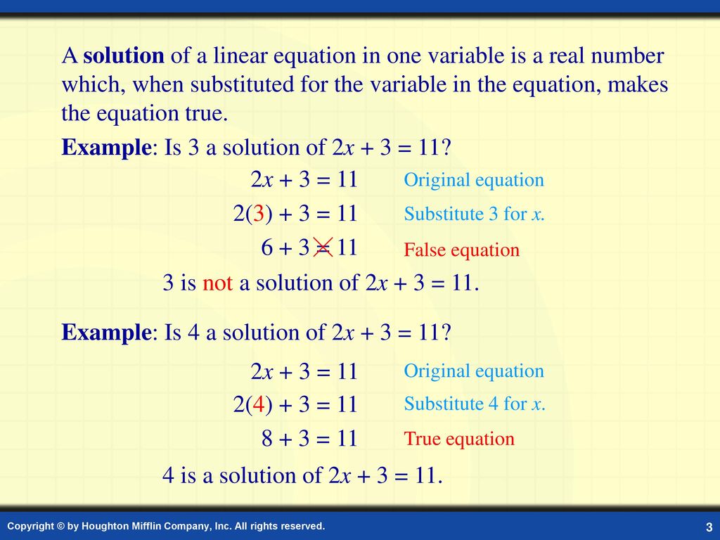 Solving linear equations in one variable ppt download