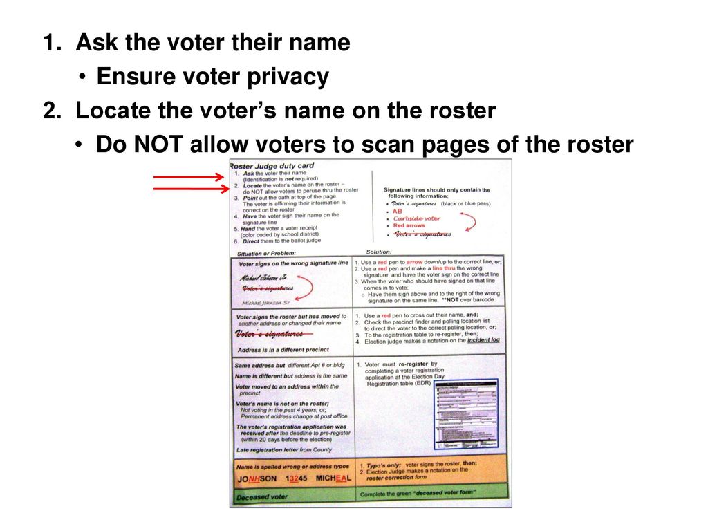 Roster Judge Roster Notations Challenged - Postal Return - ppt download