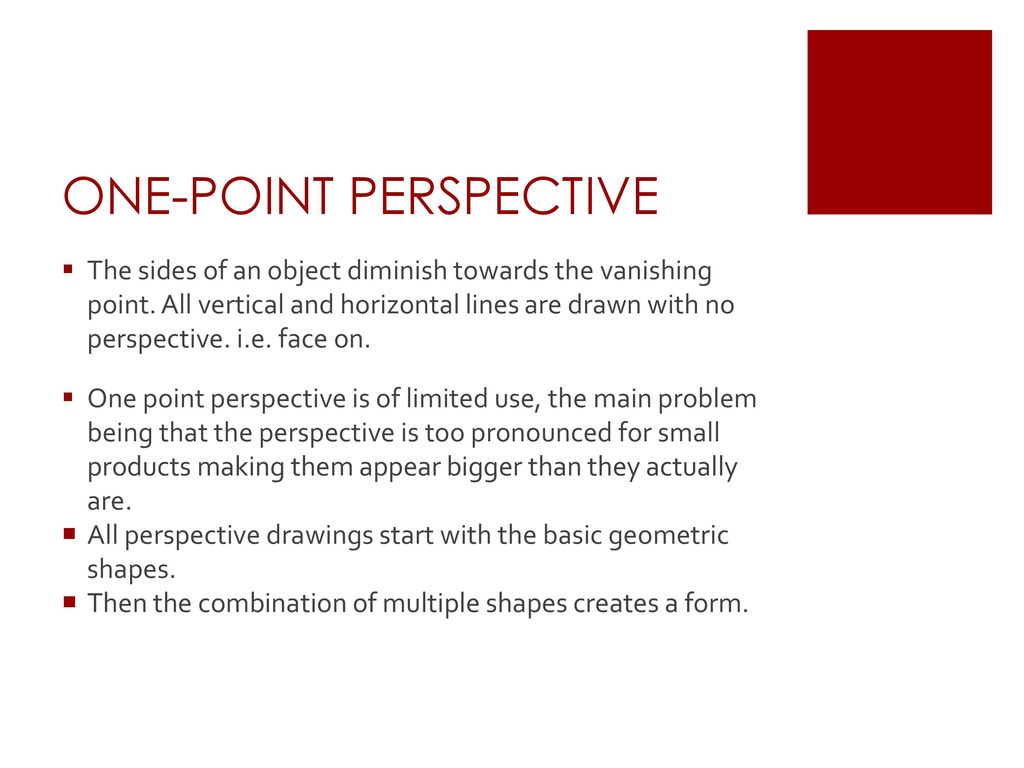 One Point Perspective Ppt Download