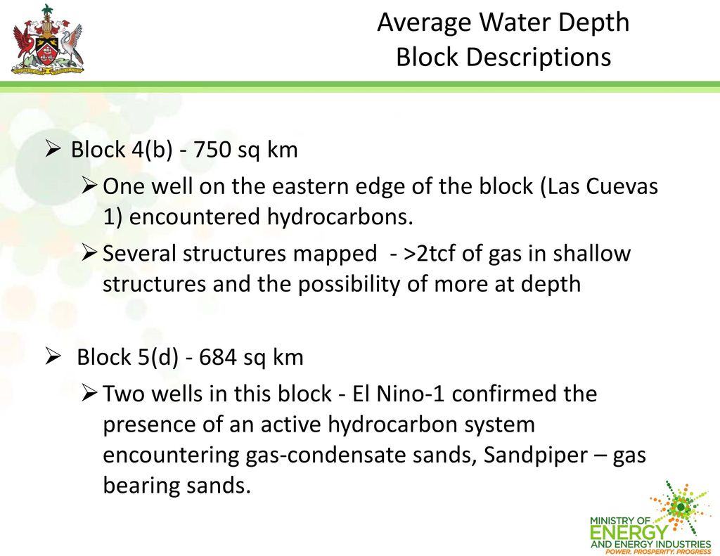 Average Water Depth Block Descriptions