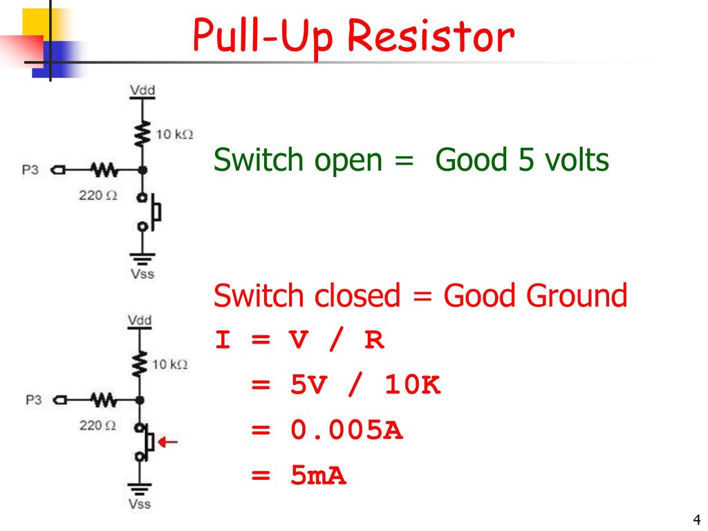 Pull-Up & Pull-Down Resistors - ppt download