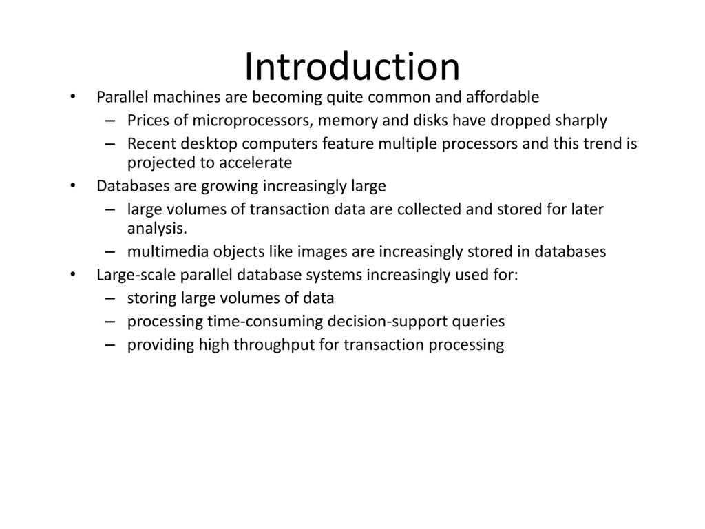 Parallel Databases. - ppt download