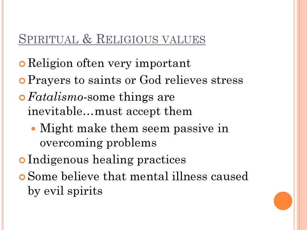 Spiritual & Religious values