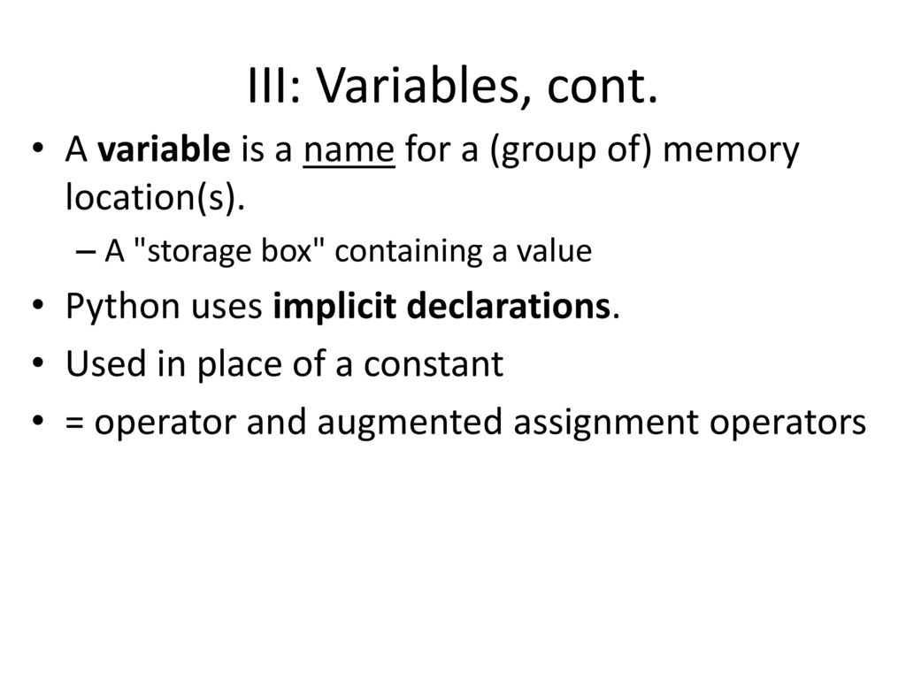 Variables and Expressions - ppt download