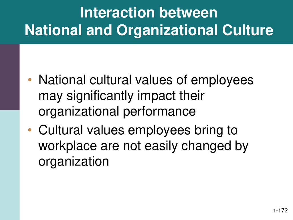 Interaction between National and Organizational Culture