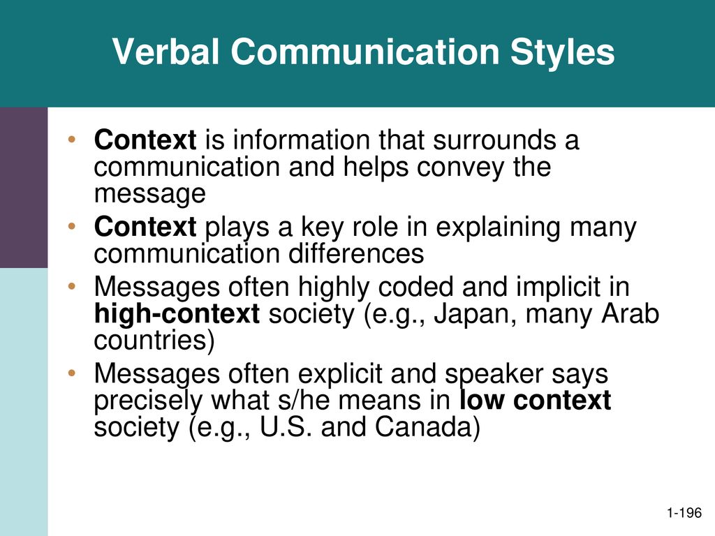 Verbal Communication Styles
