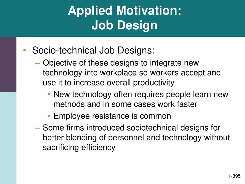 Applied Motivation: Job Design
