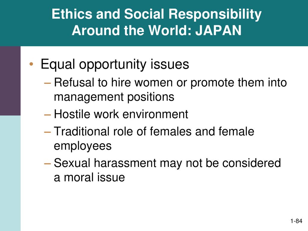 Ethics and Social Responsibility Around the World: JAPAN