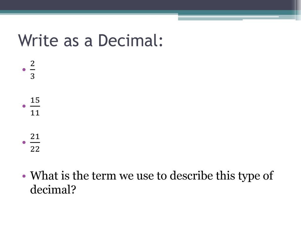 211-21 Fractions and Decimals - ppt download