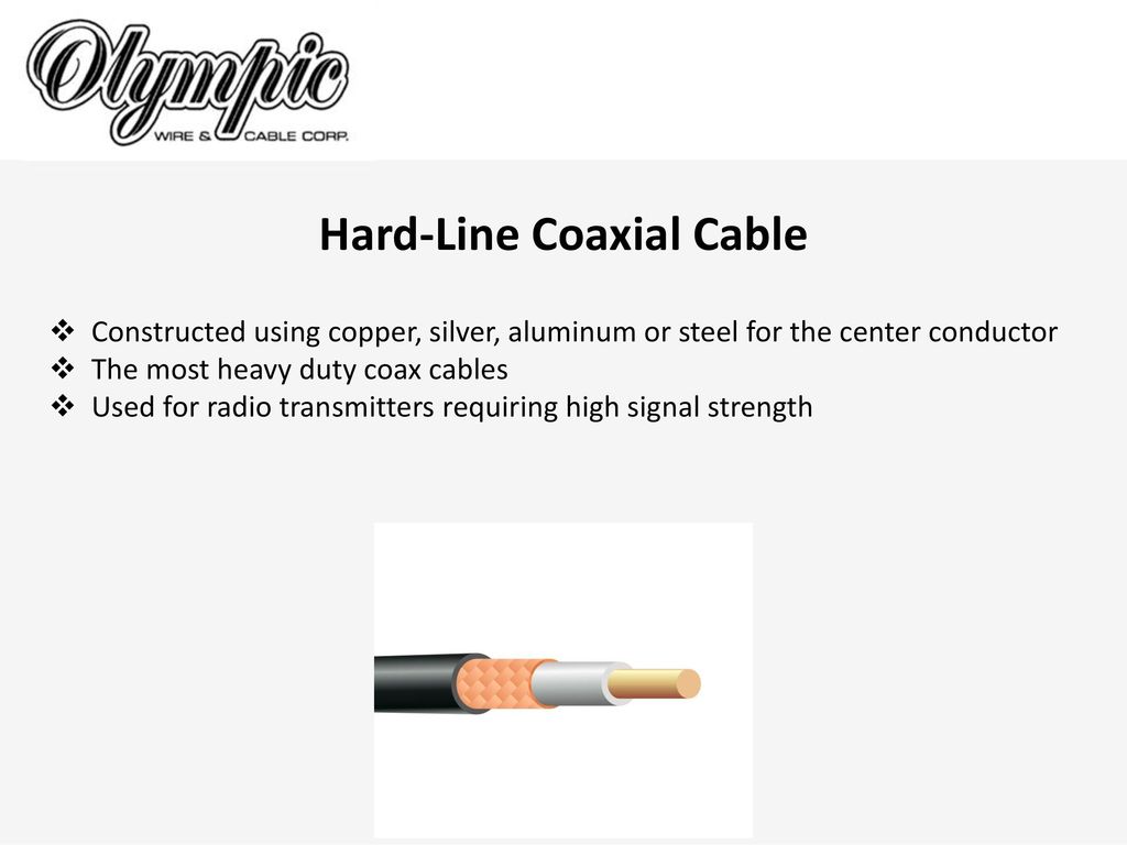 Different Types of Coaxial Cable - ppt download