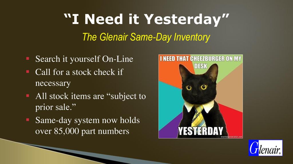 Same-Day Inventory Search - Glenair