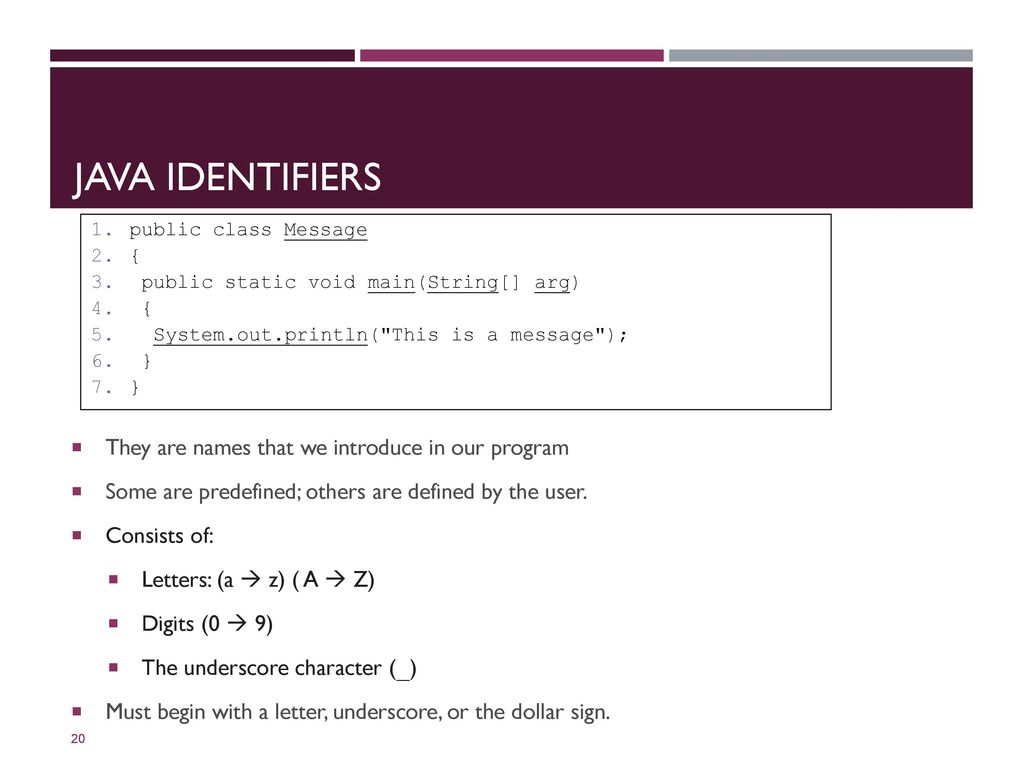 Chapter 3 GC 101 Java Fundamentals. - ppt download