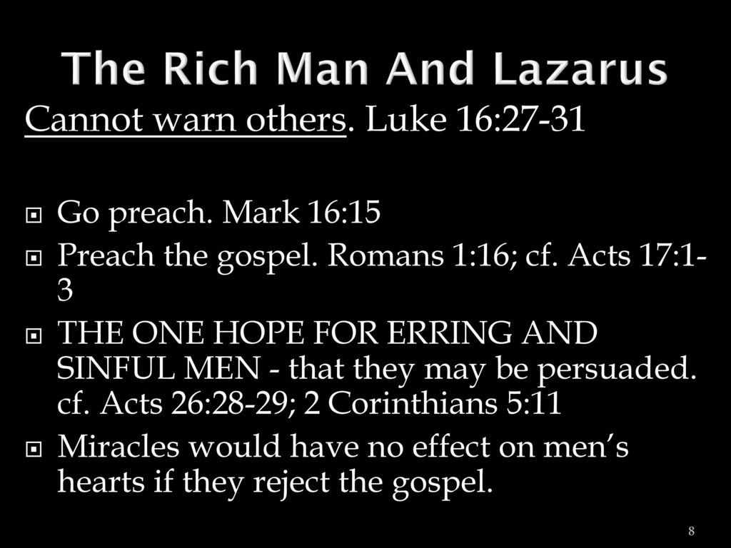 The Rich Man And Lazarus