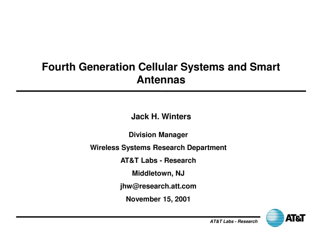 Fourth Generation Cellular Systems and Smart Antennas