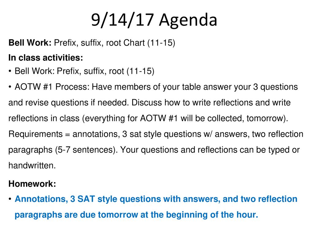 Language Arts 5 6 Daily Agenda Ppt Download