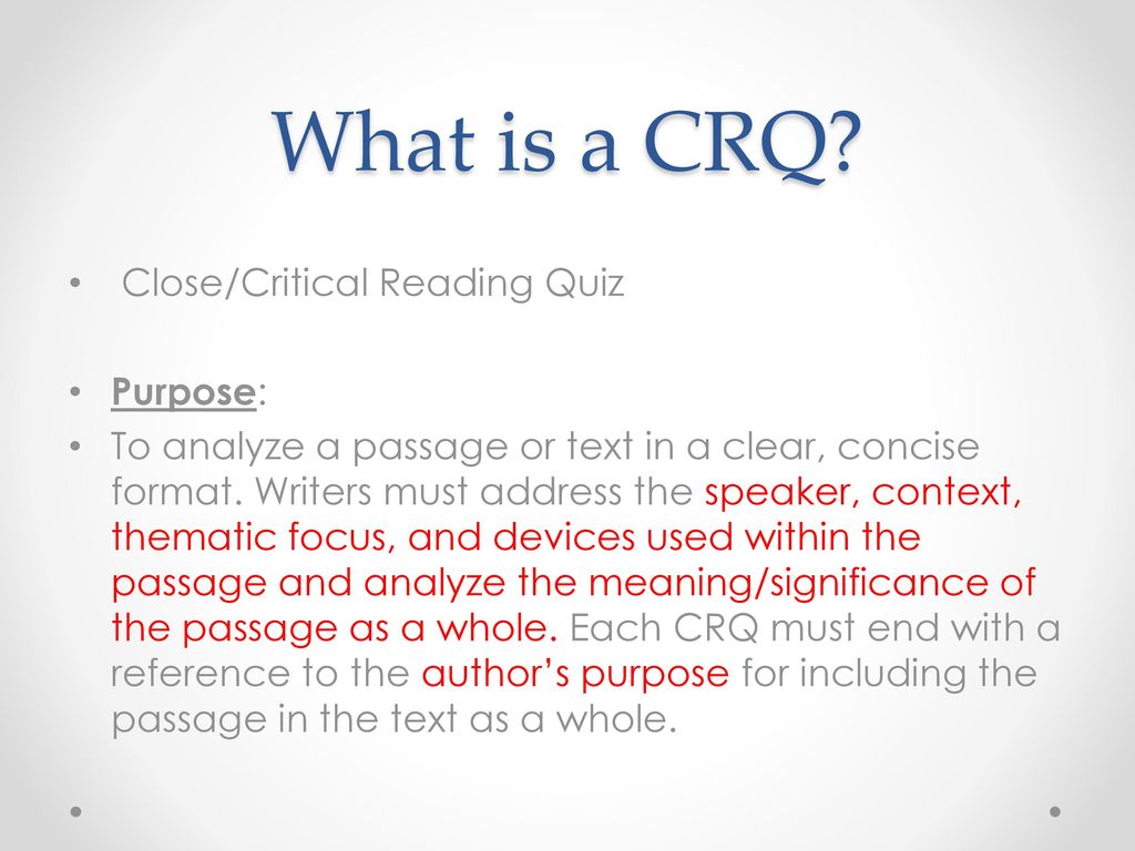 Author's Purpose Quiz