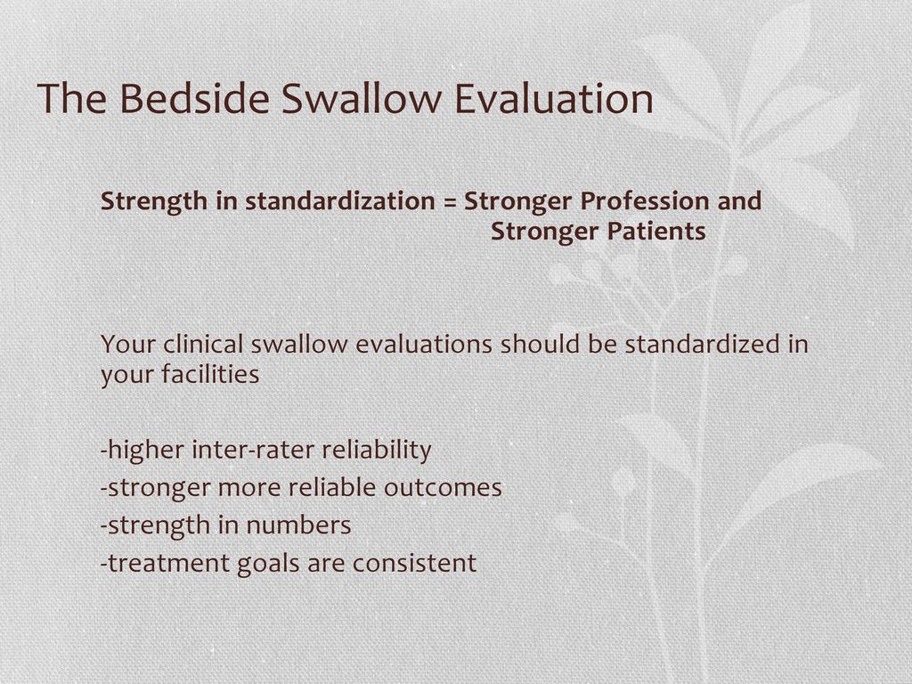 standardized bedside swallowing assessment