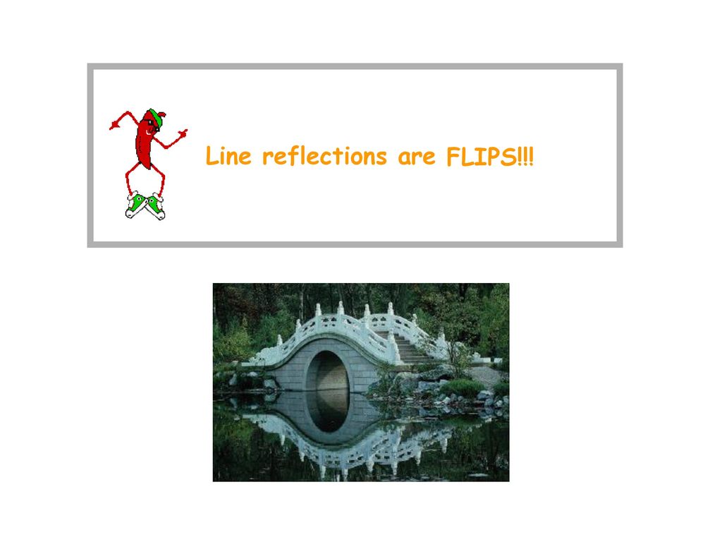 Line reflections are FLIPS!!!