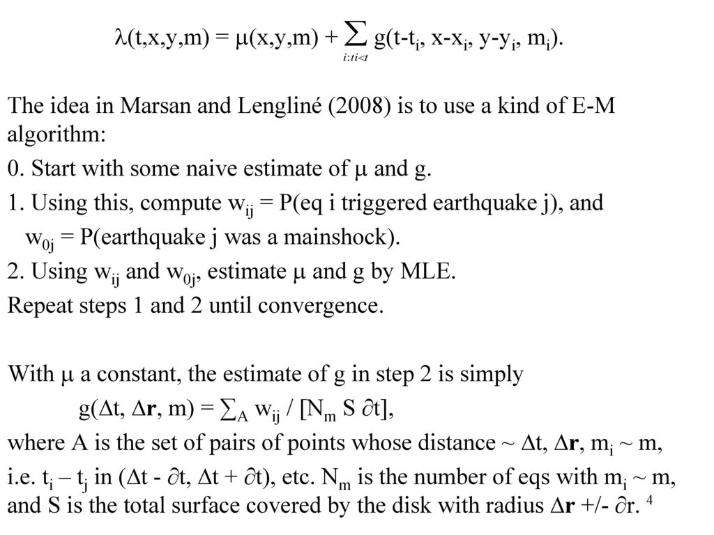 Some Tricks For Estimating Space Time Point Process Models Ppt Download