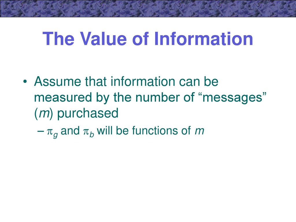 THE ECONOMICS OF INFORMATION - ppt download