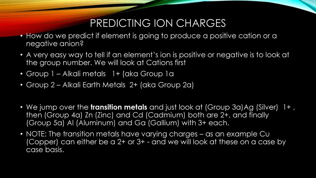 Predicting Ion Charges