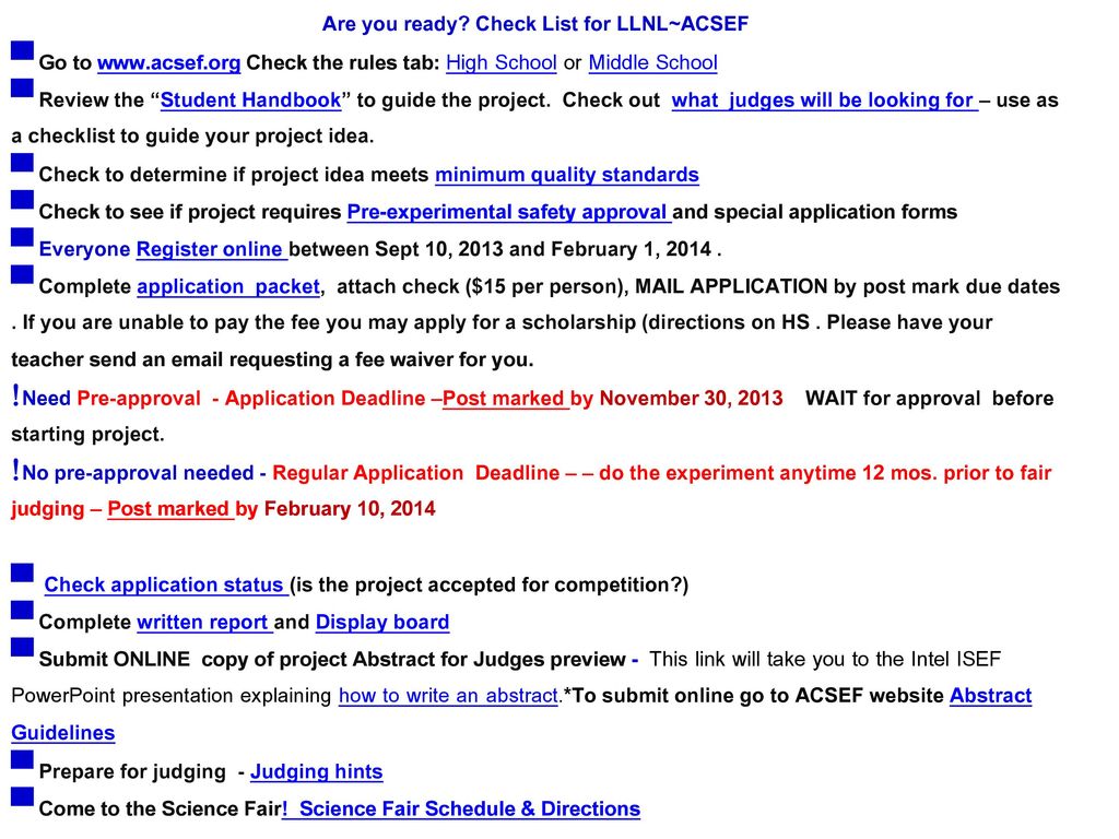 Llnl Acsef Fair Dates Ppt Download
