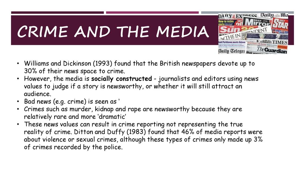 The mass media and crime - ppt download