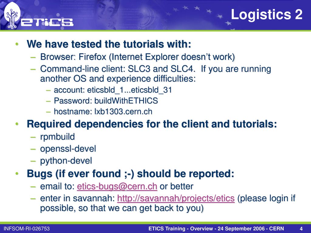 Marc elian b gin etics project cern ppt download