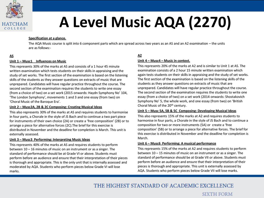 a level music essay structure