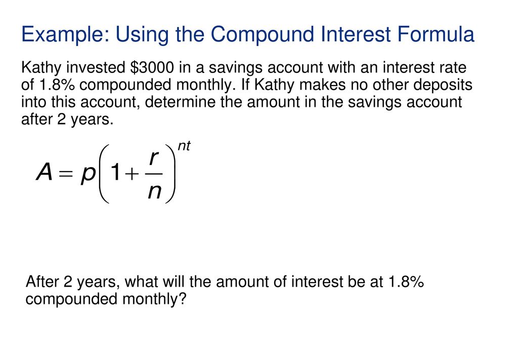 Section 10.3 Compound Interest - ppt download