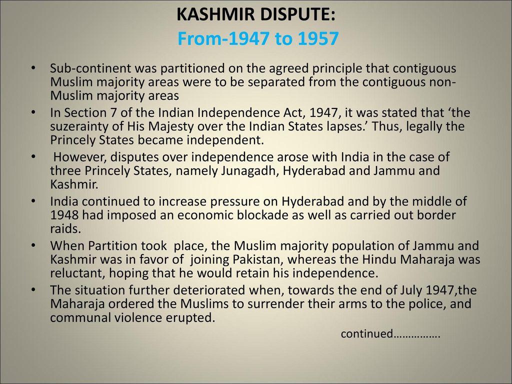 WELCOME to the Presentation Our Topic is KASHMIR DISPUTE - ppt download