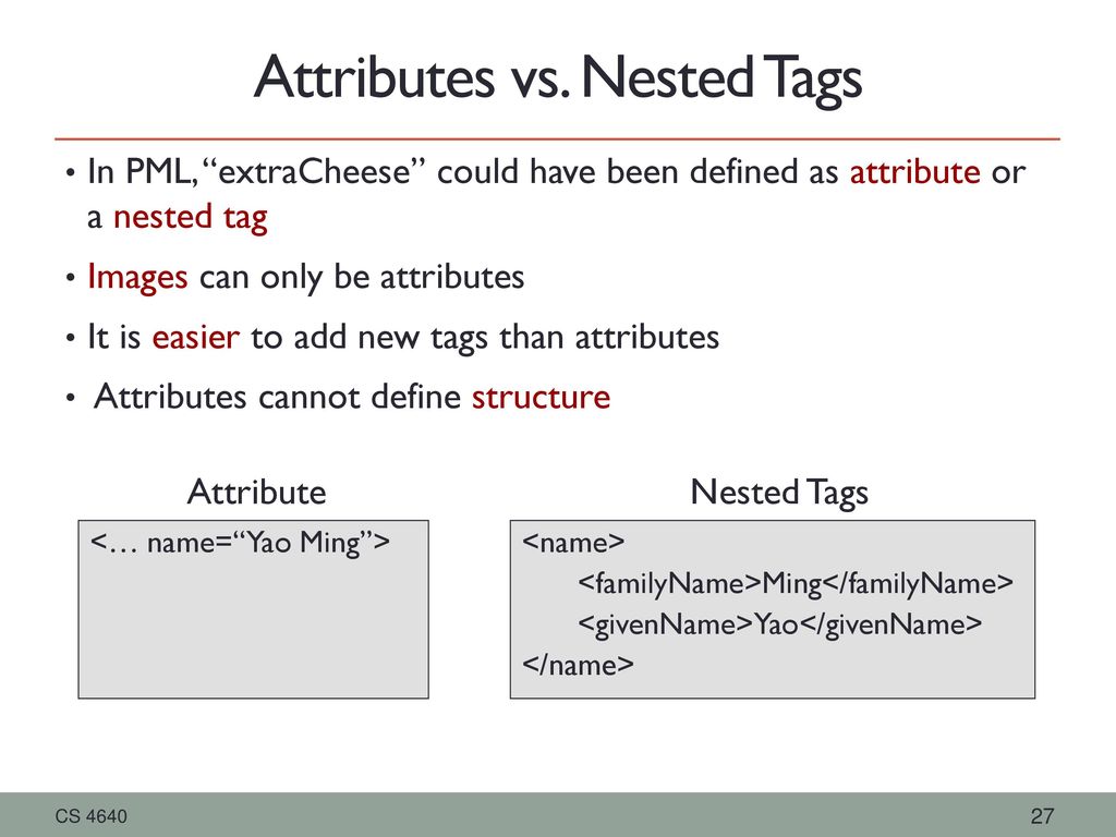 XML Overview CS 4640 Programming Languages for Web Applications - ppt ...