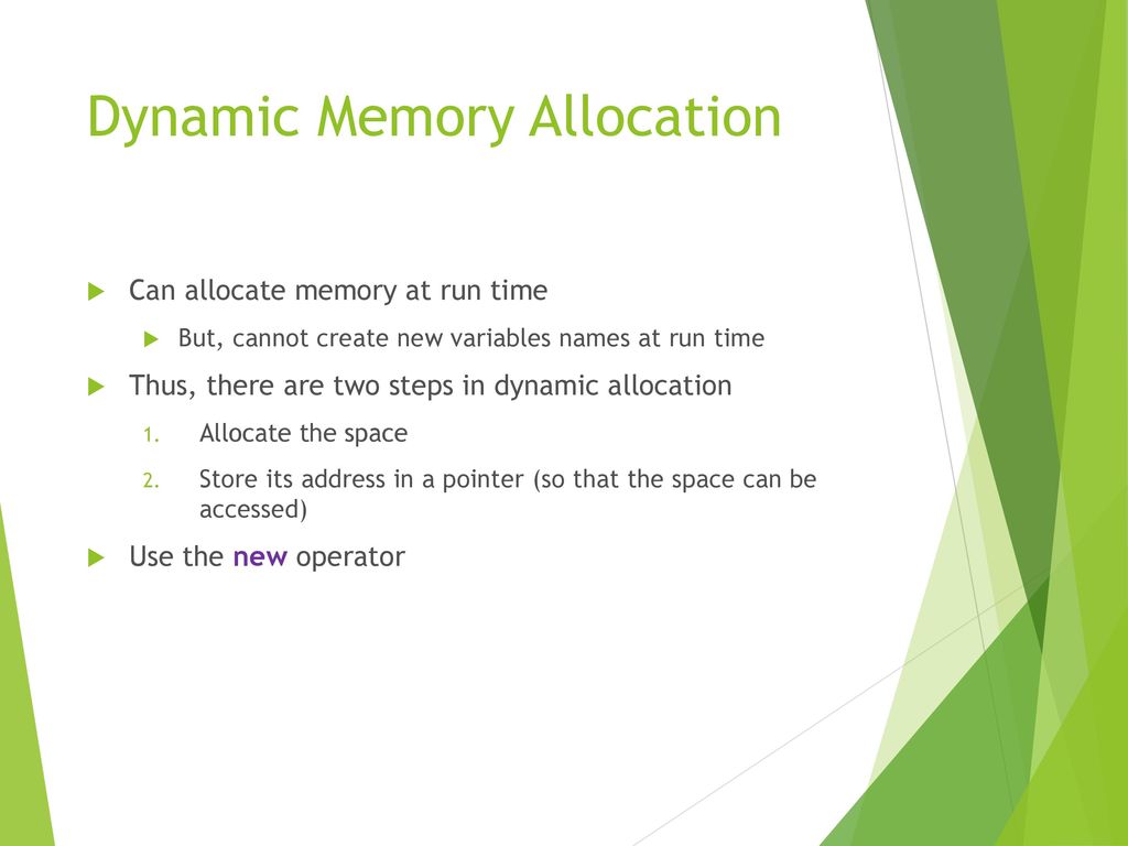 Dynamic Memory Allocation - ppt download