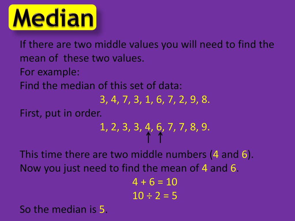 mean median range mode ppt download