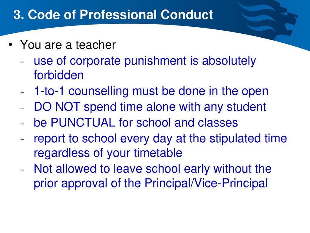 3. Code of Professional Conduct