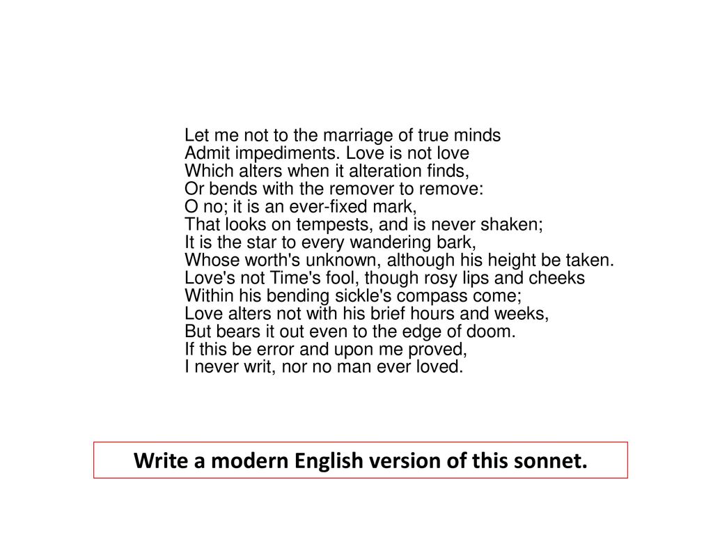 modern sonnet examples