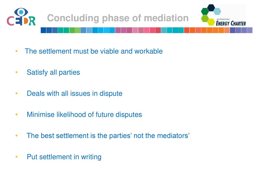 Concluding phase of mediation